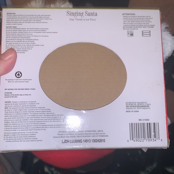 DAN DEE COLLECTORS CHOICE SANTA CLAUSE IN COW BOY HAT SINGING - Picture 5 of 5